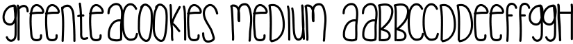 Greenteacookies Medium font