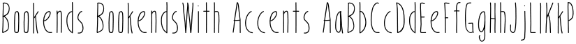 Bookends BookendsWith Accents font