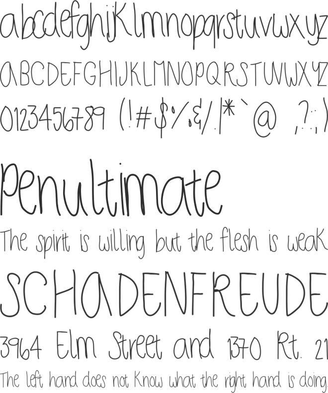 StretchingUpHigh font preview