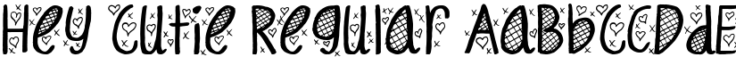 Hey Cutie Regular font