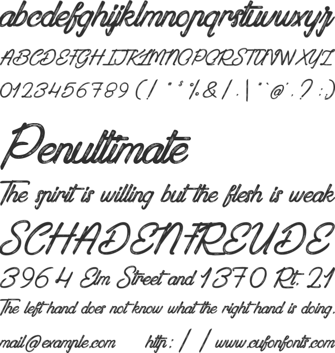 Painting in the Sunlight font preview