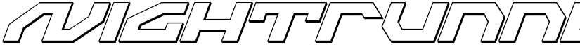Nightrunner Shadow Italic font