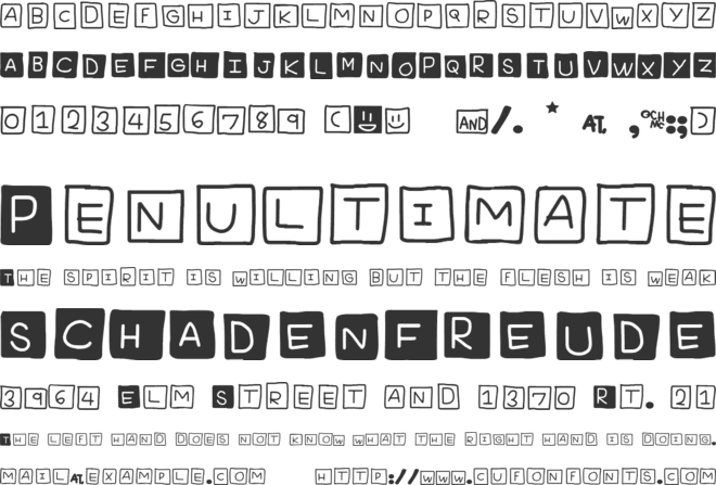 Blockway font preview