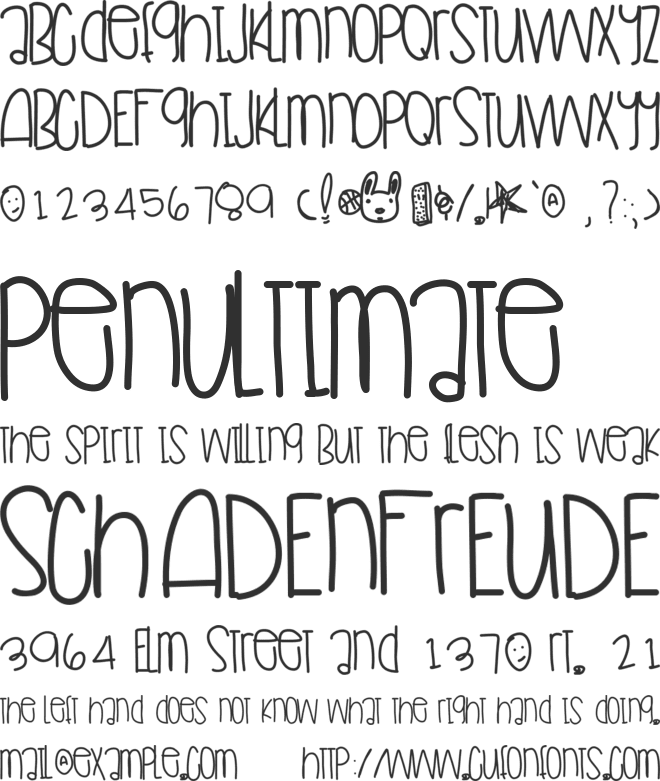 IceCreamSandwich font preview