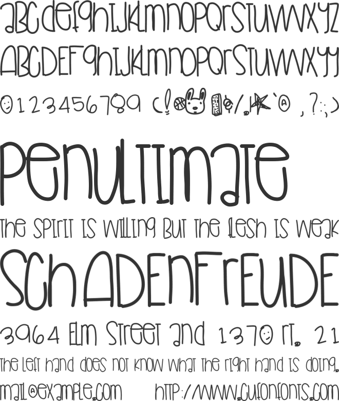 IceCreamSandwich font preview