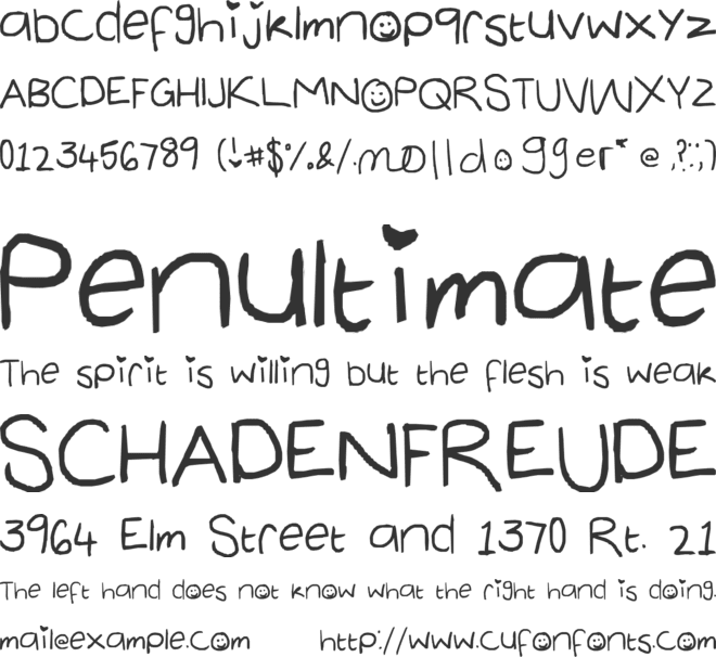 The Cool font preview