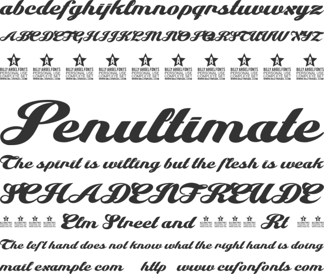 Miss Hanna Personal Use font preview