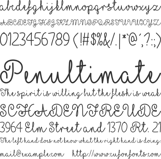 Yellow Butterflies font preview