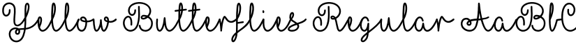 Yellow Butterflies Regular font