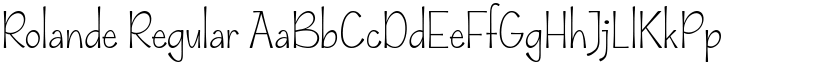 Rolande Regular font