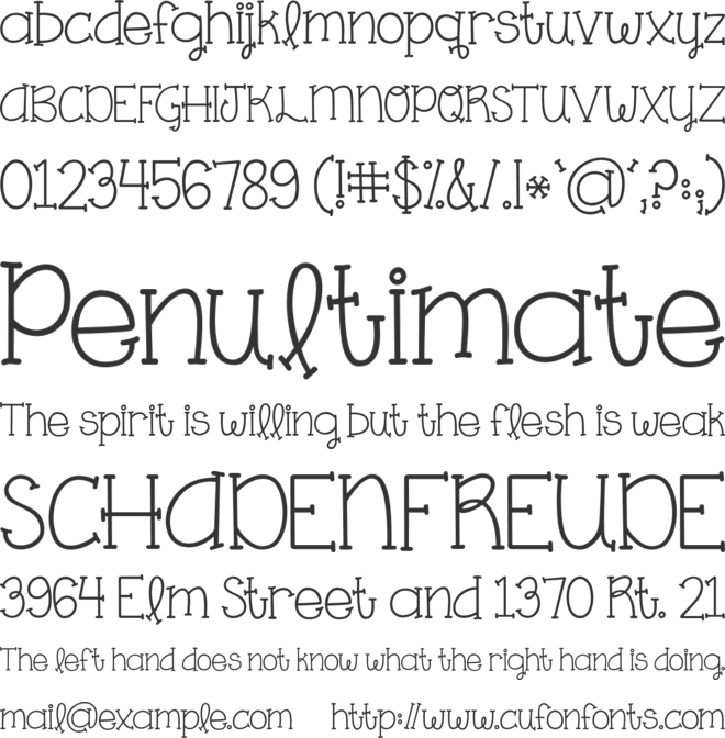 KG One Thing font preview