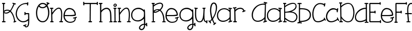KG One Thing Regular font