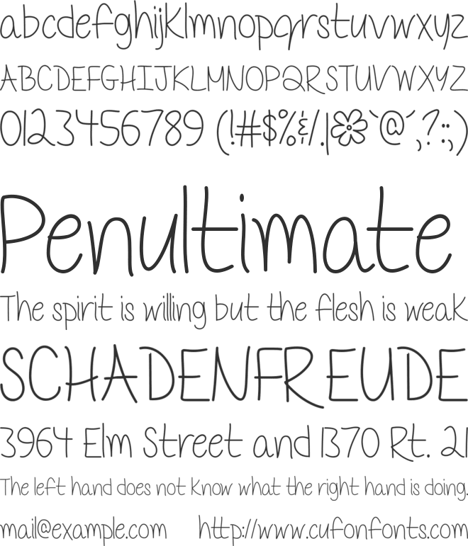 Mf Delicate Little Flower font preview