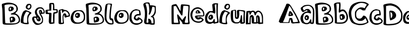 BistroBlock Medium font