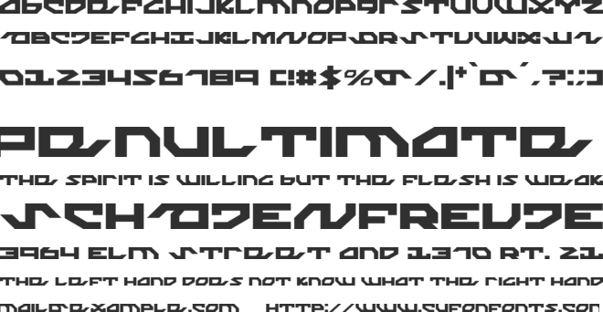 Nightrunner font preview
