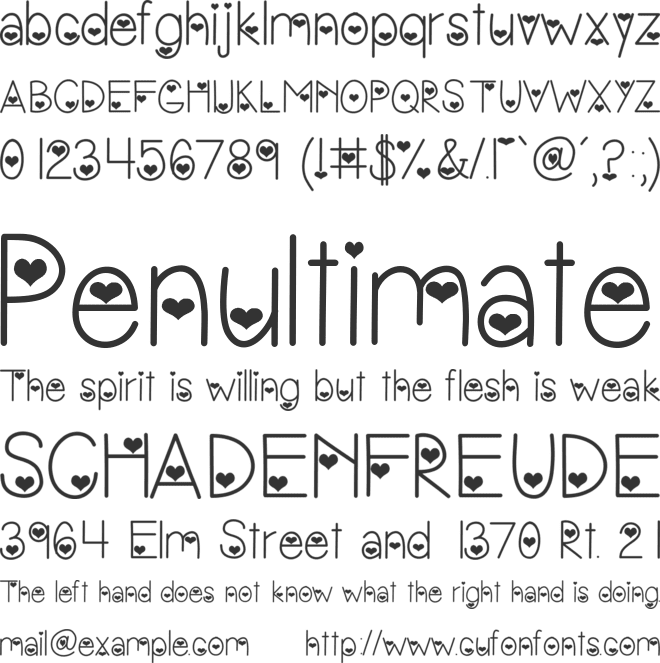 VanessasValentine font preview