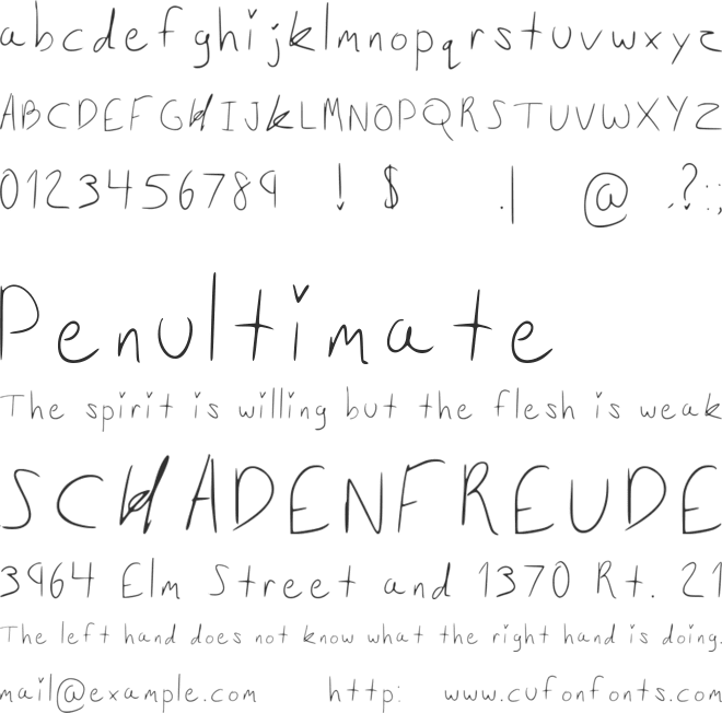 Zinniaseed font preview
