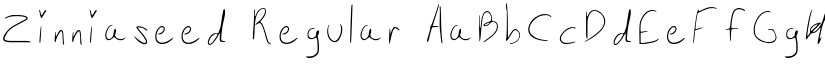 Zinniaseed Regular font