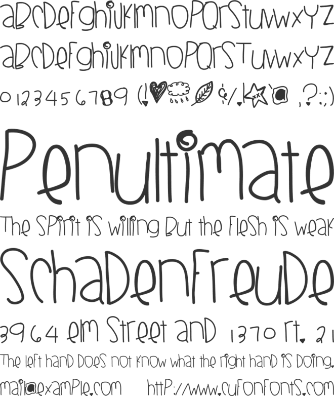 BlackberryBlues font preview