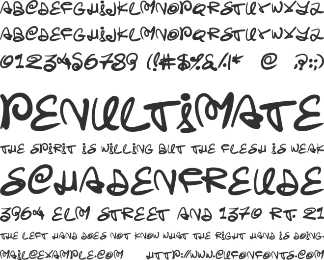Swirlstory font preview