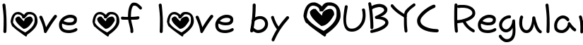 love of love by OUBYC Regular font