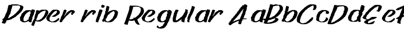 Paper rib Regular font