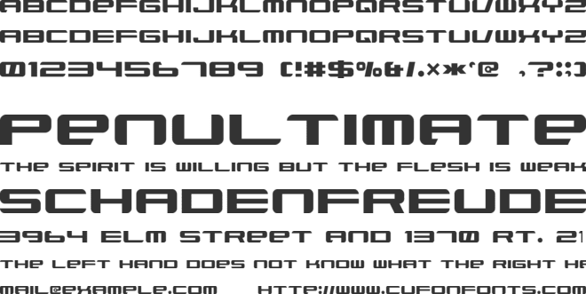 Xenotron Broadstroke font preview