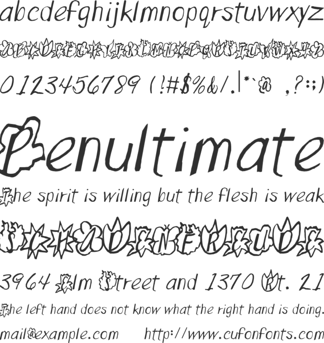 Spring UP font preview