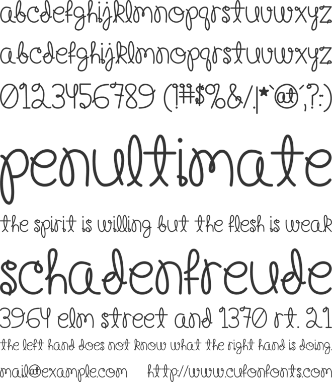 Happy Birthday, Baby () font preview