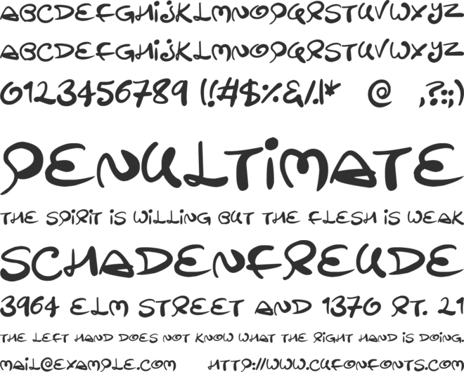 Swirltastic font preview