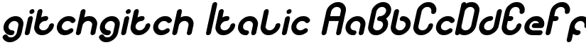 gitchgitch Italic font