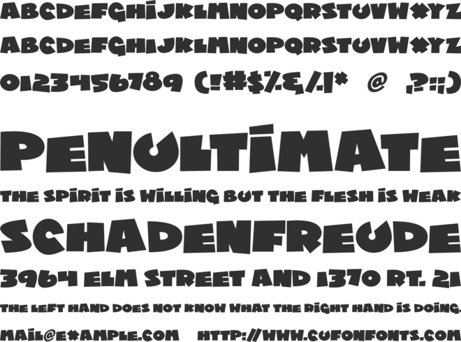 Chublings font preview