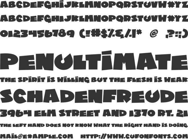 Chublings font preview