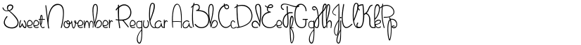 Sweet November Regular font
