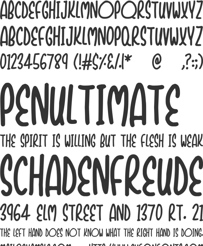 Shockers font preview