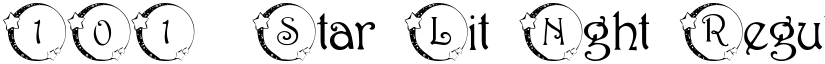 101! Star Lit Nght Regular font
