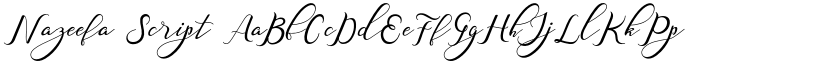 Nazeefa Script font