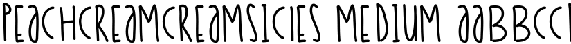 PeachCreamCreamsicles Medium font