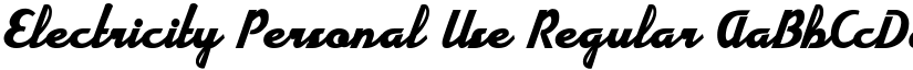 Electricity Personal Use Regular font