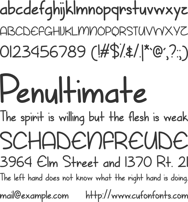 Sunny Spring Day font preview