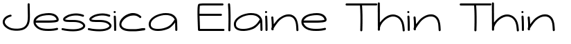Jessica Elaine Thin Thin font
