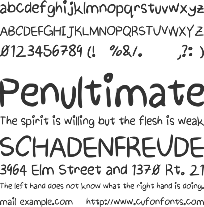 Dreams font preview