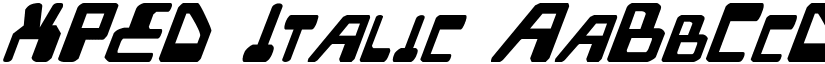 XPED Italic font