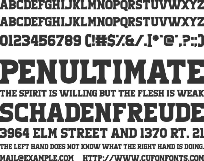 Milletun font preview