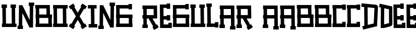 Unboxing Regular font