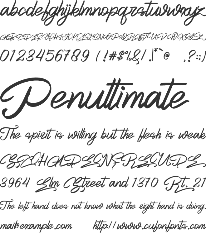 Eastblue font preview