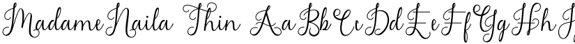 MadameNaila Thin font