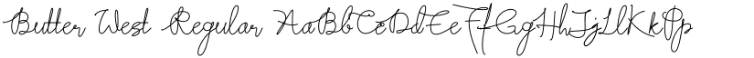 Butter West Regular font