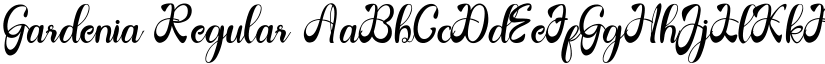Gardenia Regular font