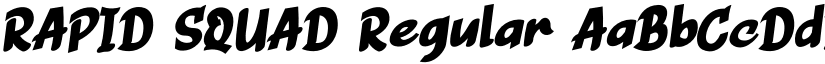 RAPID SQUAD Regular font